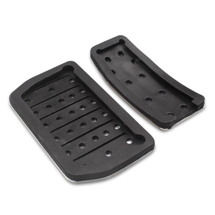 2 in 1 Car Non-Slip Pedals Foot Brake Pad Cover Set for Tesla Model S / X (Silver)