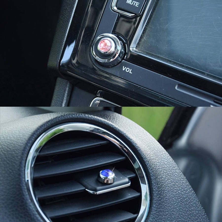 6 in 1 Car Diamond Sticker Set Personality Crystal Decoration (Black)