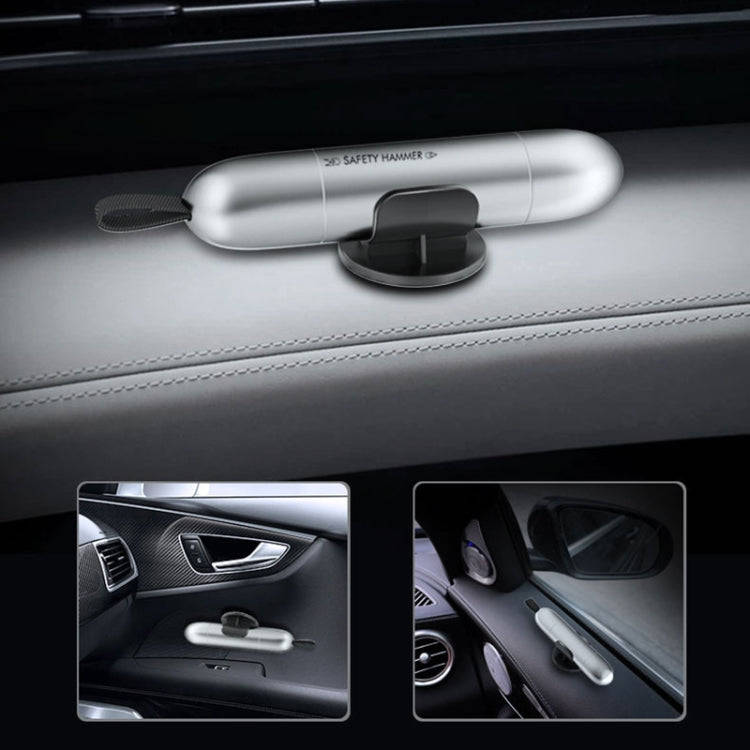 2 in 1 Car Multifunctional Safety Rescue Hammer Life Saving Escape Emergency Hammer Seat Belt Cut...