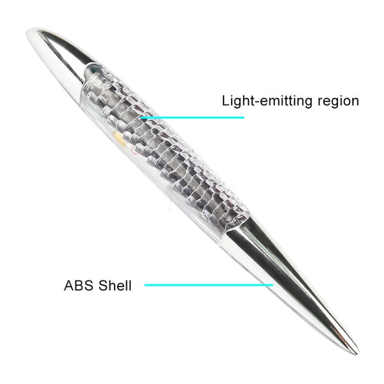 Car Solar Shark Gill Warning Lights Car Door Anti-collision Rear-end Collision LED Dlashing Lamp,...