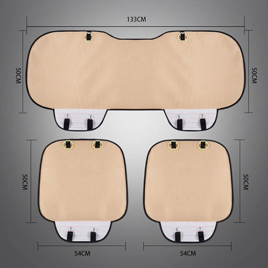 3 in 1 Car Seat Cushion Free Binding Half Inclusive Seat Mat Set (Grey)