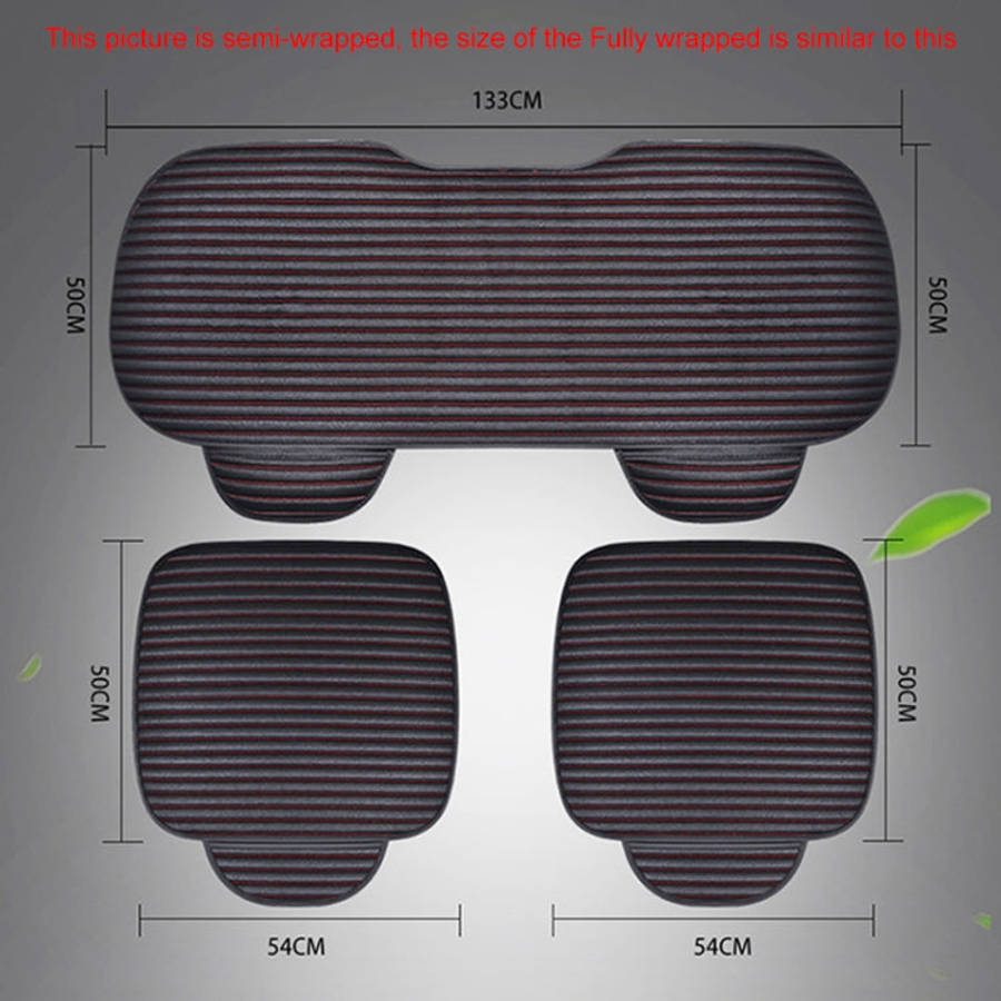 3 in 1 Car Seat Cushion Free Binding All Inclusive Seat Mat Set (Black)