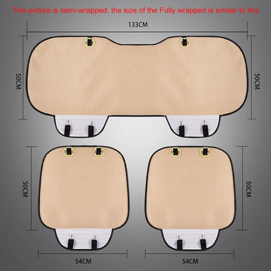 3 in 1 Car Seat Cushion Free Binding All Inclusive Seat Mat Set (Black)