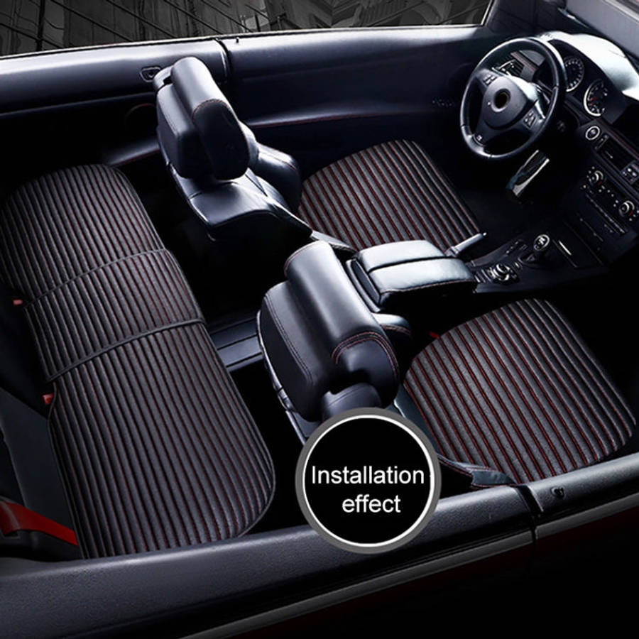 3 in 1 Car Seat Cushion Free Binding All Inclusive Seat Mat Set (Coffee)