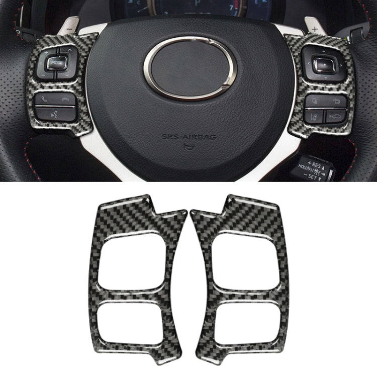 Car Carbon Fiber Steering Wheel Button Decorative Sticker for Lexus IS250 NX200 200t 300h 13-, Le...