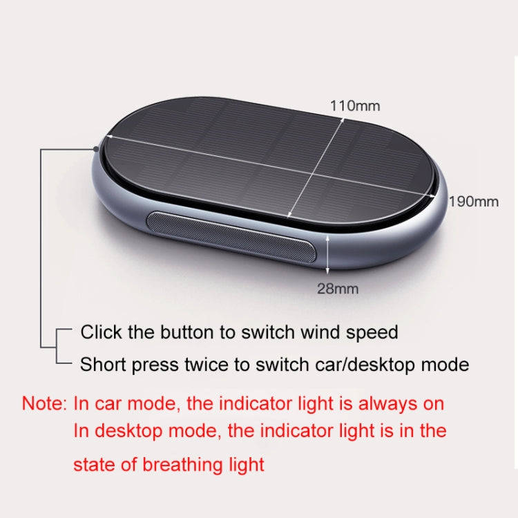 Car Wireless Negative Ion Solar Air Purifier(Blue)