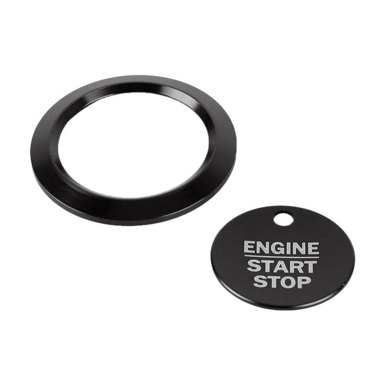 Car Engine Start Key Push Button Ring Trim Sticker Decoration for Ford F150 (Black)