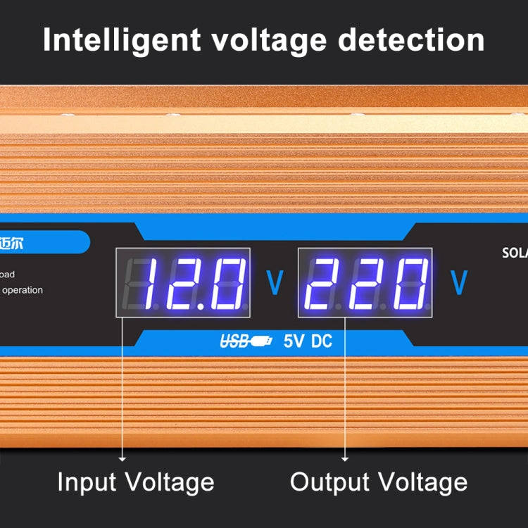 Carmaer Modified Sine Wave 60V to 220V 2200W Car Multi-function Double Digital Display Inverter H...
