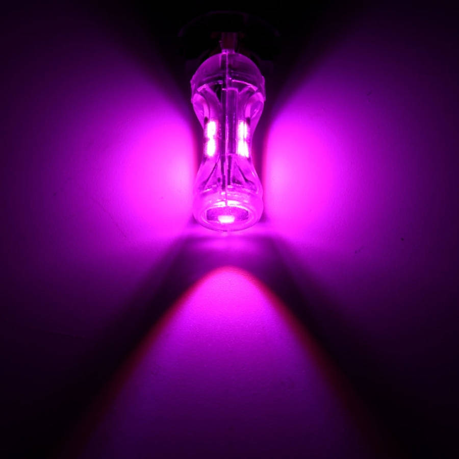 10 PCS T10 DC12V / 1W Car Clearance Light 5LEDs SMD-3030 Lamp Beads (Pink Light)