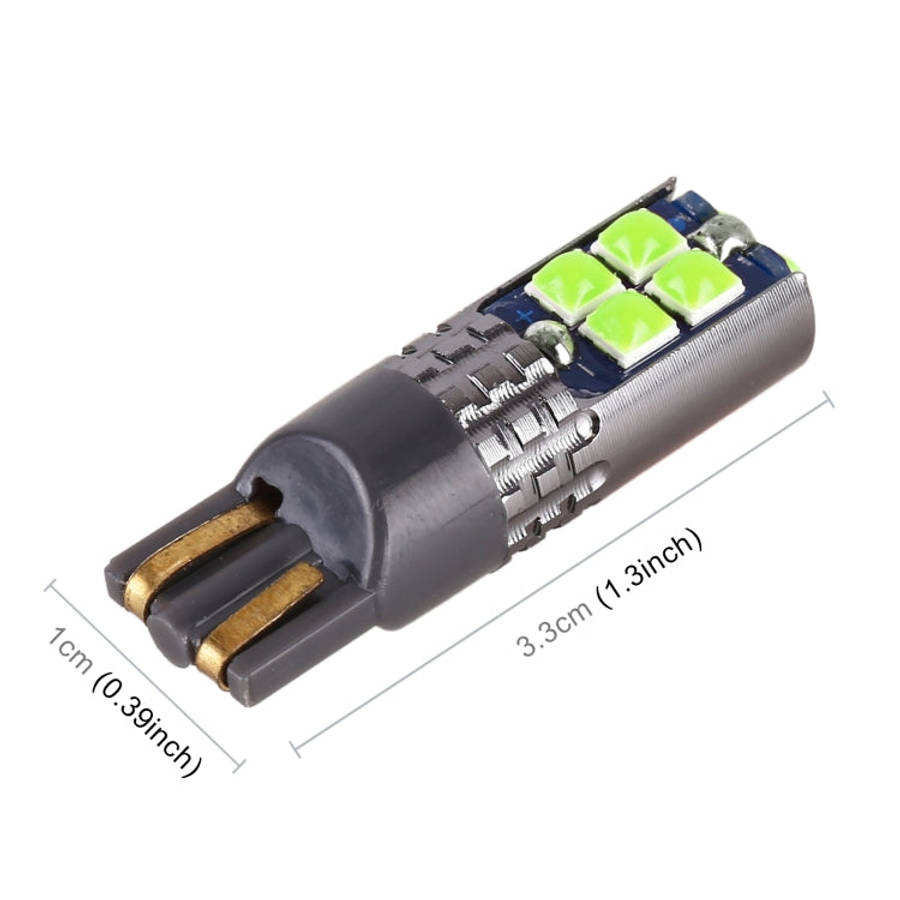 4 PCS T10 DC12V / 2W Car Clearance Light 10LEDs SMD-3030 Lamp Beads (Green Light)