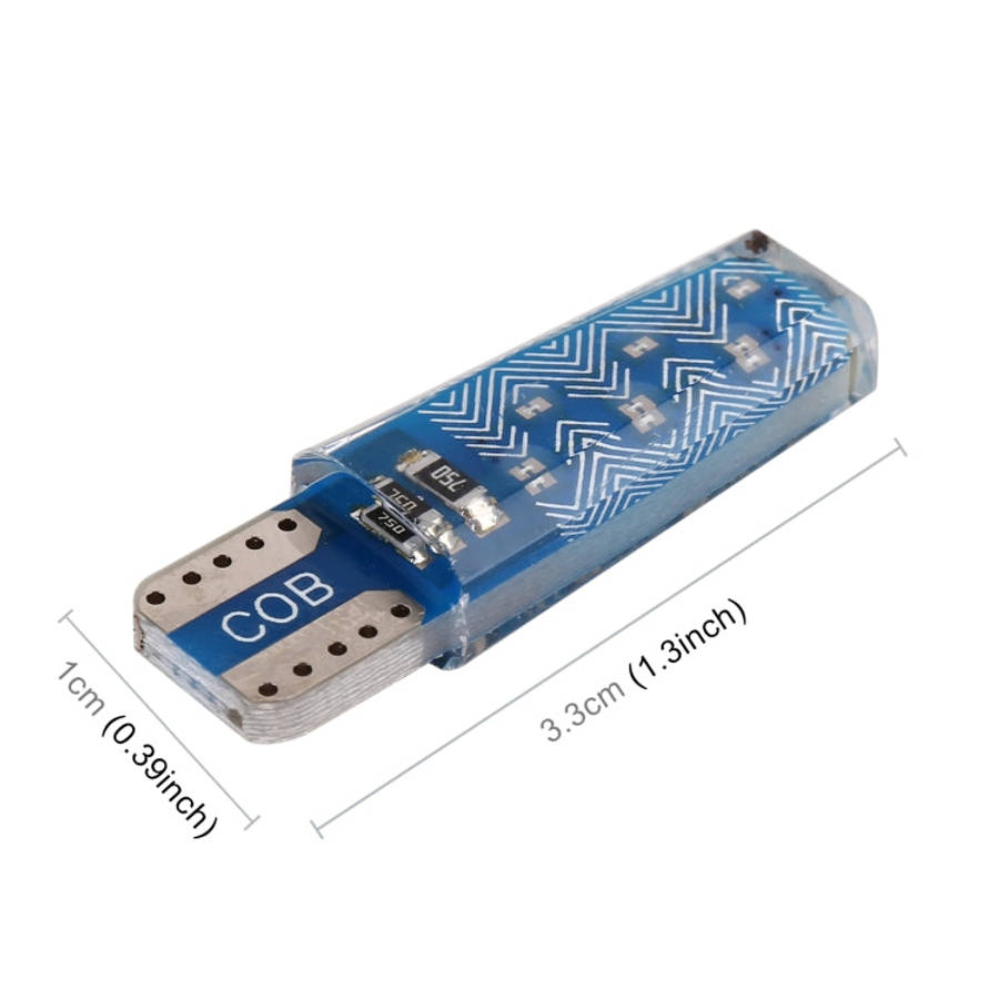 10 PCS T10 DC12V / 1.2W Car Clearance Light 12LEDs COB Lamp Beads (Blue Light)