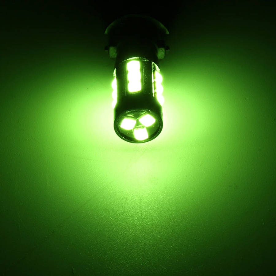 2 PCS T10 DC12V / 6.5W Car Clearance Light 15LEDs SMD-3030 Lamp Beads (Green Light)