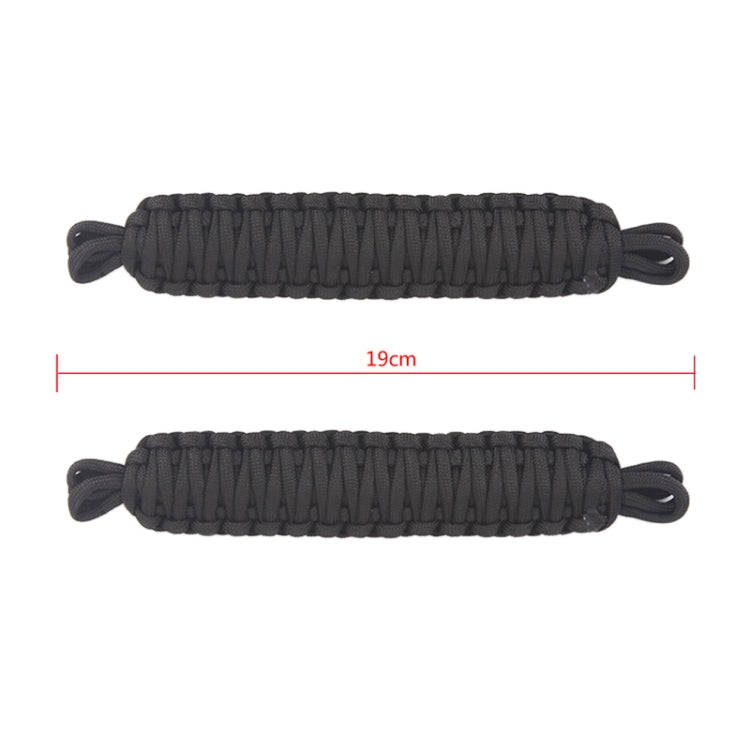 Pair Car Door Limit Braided Rope Strap for Jeep Wrangler (Black)