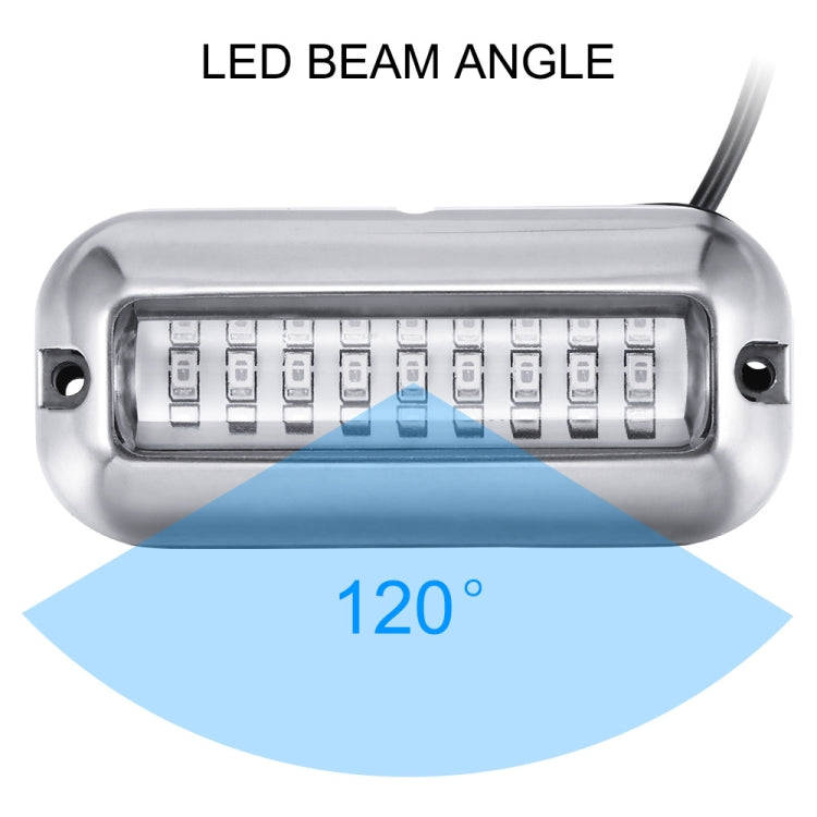 2 PCS MK-027 Ship / Yacht 10-30V 27LEDs Waterproof Stainless Steel Underwater Light(Green Light)