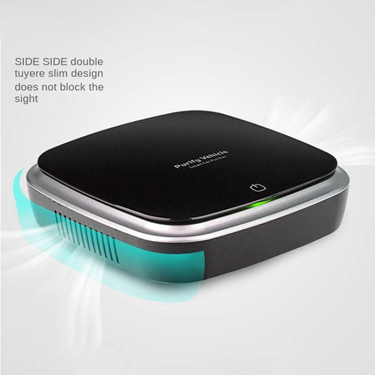 Car Solar Energy Negative Ion Smart USB Air Purifier (White)