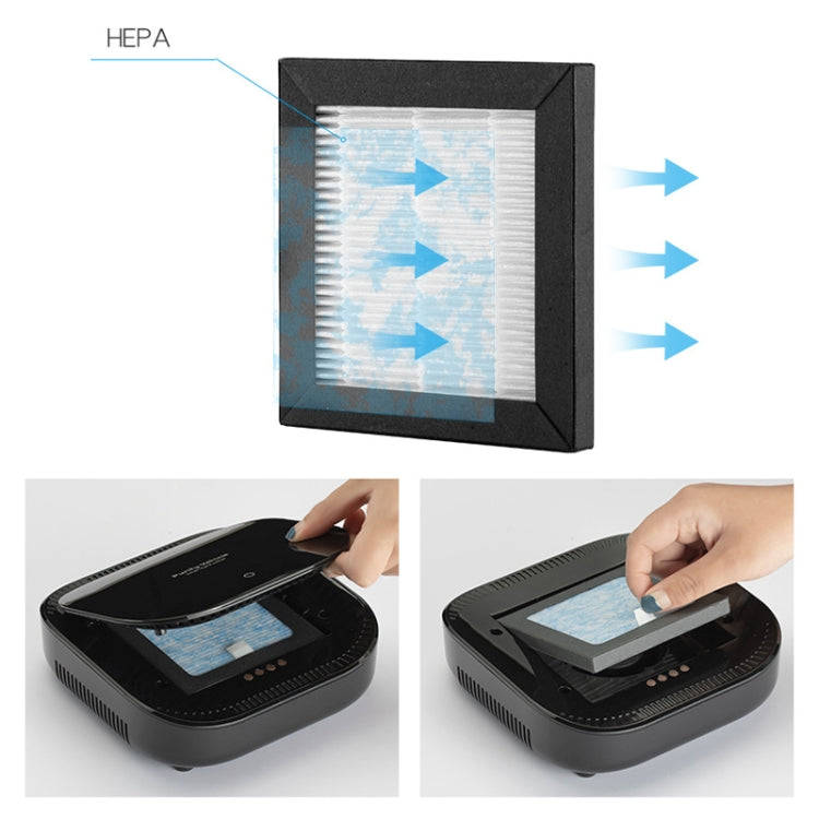 XJ-008 Car Negative Ion USB Air Purifier, Smart Version (Black)