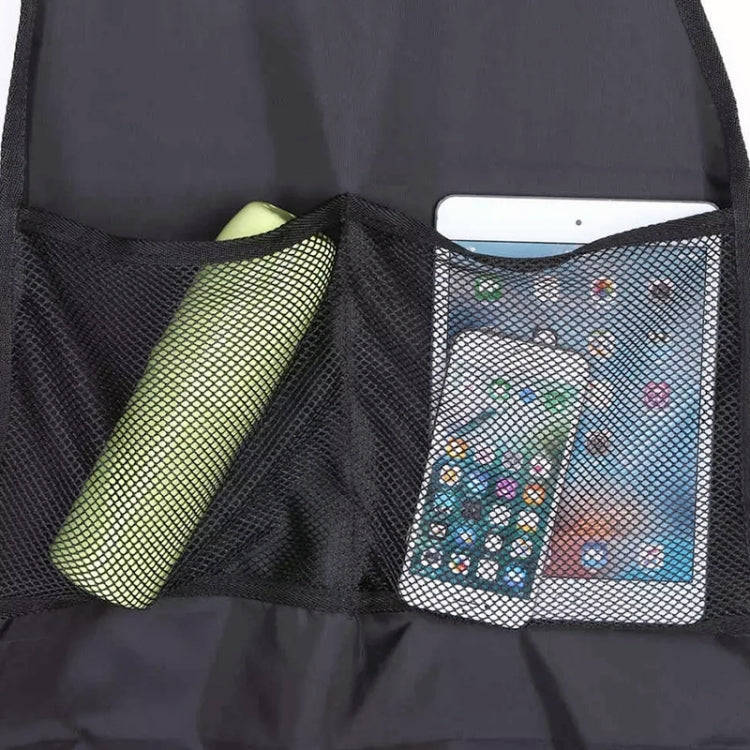 2pcs Car Rear Seat Protection Children Anti-kick Pad with Storage Bags Seat Back Anti-dirty Pad