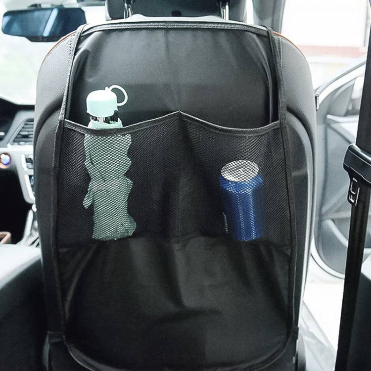 2pcs Car Rear Seat Protection Children Anti-kick Pad with Storage Bags Seat Back Anti-dirty Pad