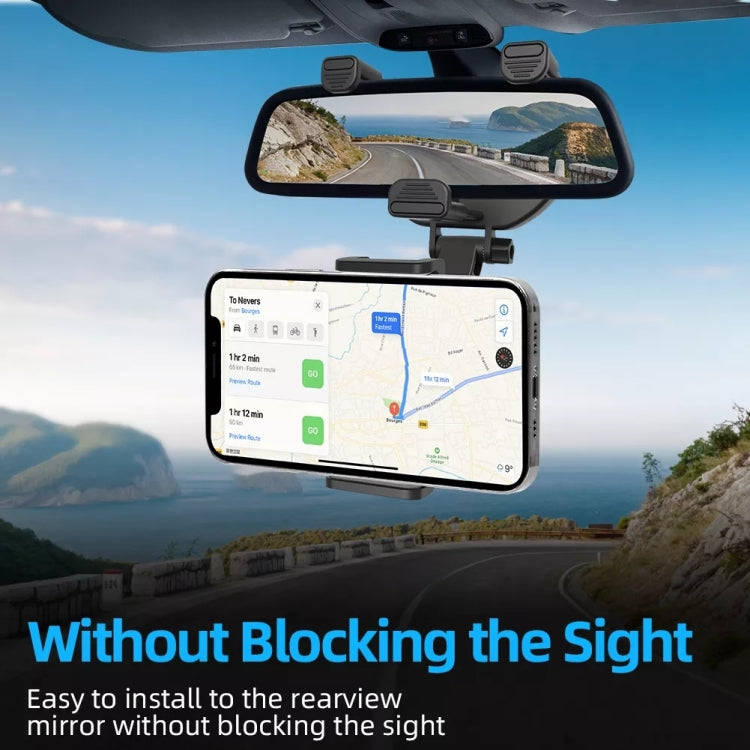 Car Rearview Mirror Phone Holder Universal Navigation Bracket