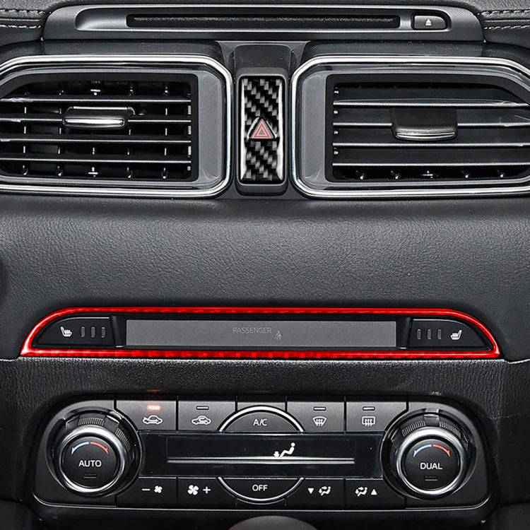 Car Carbon Fiber Central Control Panel Decorative Sticker for Mazda CX-5 2017-2018, Left and Righ...