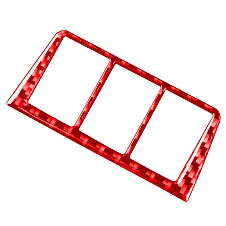 Car Carbon Fiber Headlight Switch Frame Decorative Sticker for Toyota RAV4 2006-2013, Left and Ri...