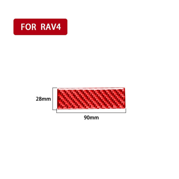 Car Carbon Fiber Headlight Switch Gasket Decorative Sticker for Toyota RAV4 2006-2013, Left and R...