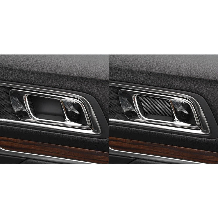 Car Carbon Fiber Inner Door Bowl Decorative Sticker for Ford Explorer 2013-2019, Left Drive