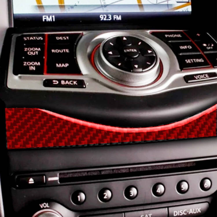Car Carbon Fiber Multimedia Navigation Button Decorative Strip for Nissan 370Z / Z34 2009-, Left ...
