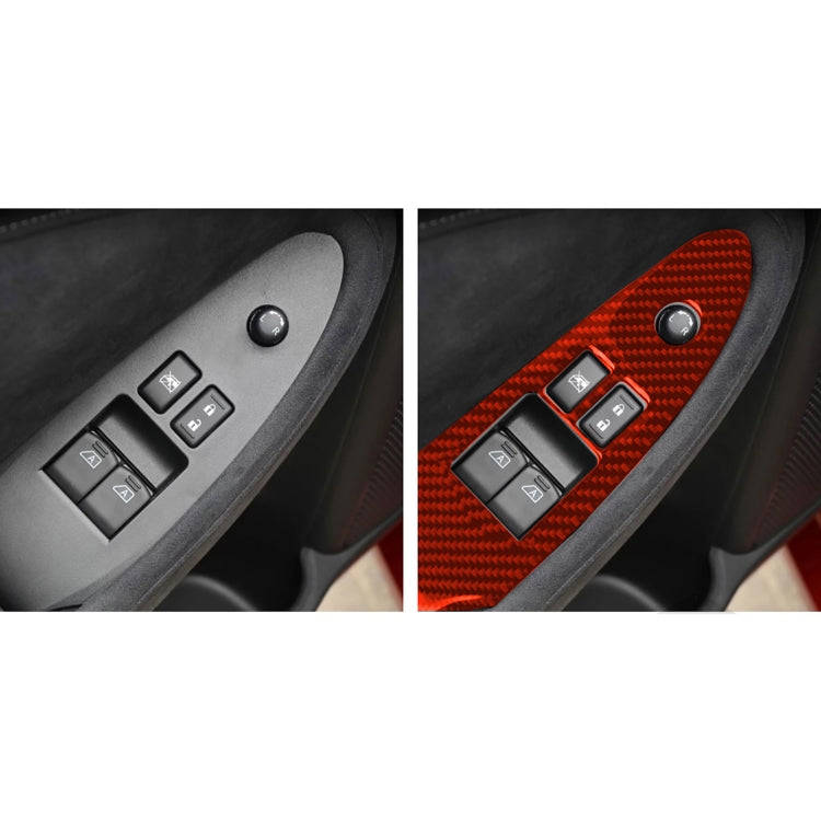 2 in 1 Car Carbon Fiber Window Lift Panel Decorative Sticker for Nissan 370Z / Z34 2009-, Left Dr...