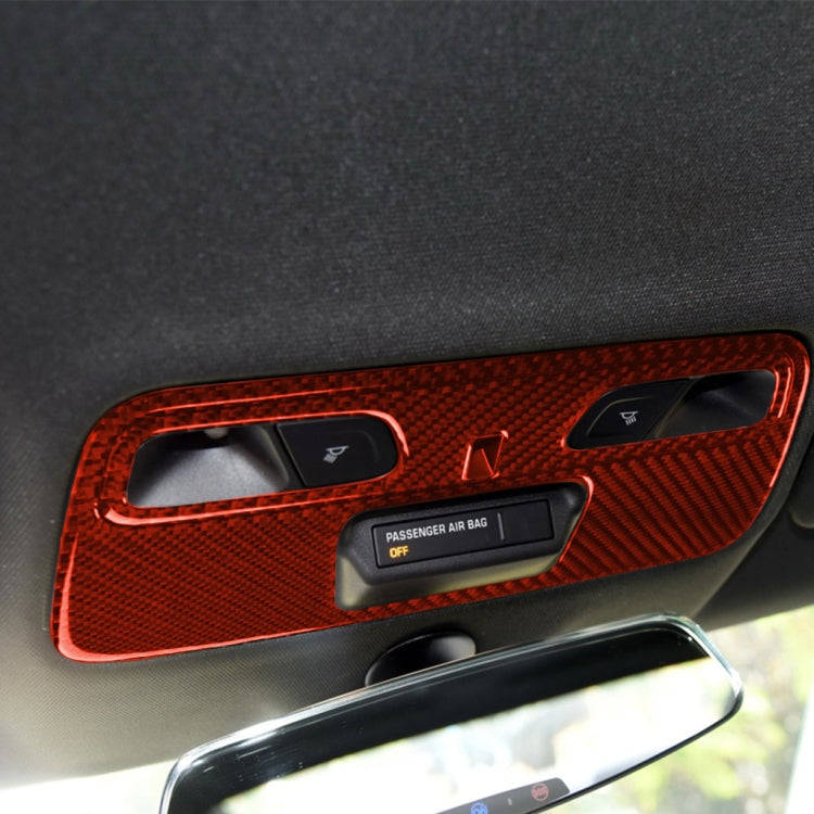 Car Carbon Fiber Dome Light Panel Decorative Sticker for Chevrolet Camaro 2016, Left and Right Dr...