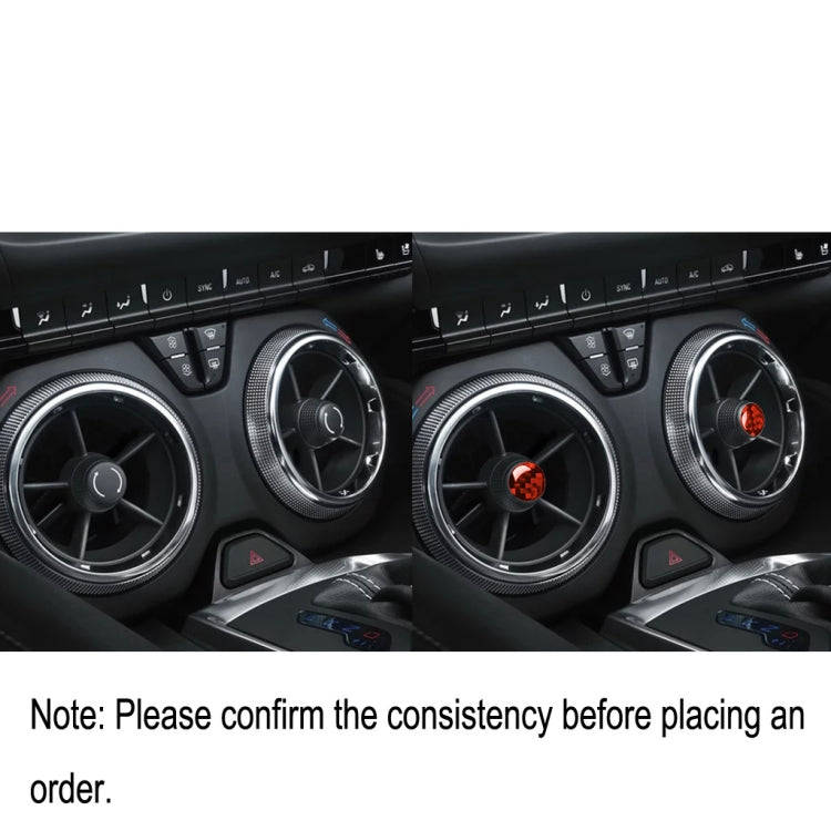 Car Carbon Fiber Air Outlet Decorative Sticker for Chevrolet Camaro 2017-2019, Left and Right Dri...