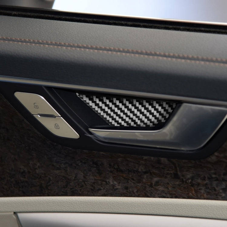 Car Carbon Fiber Inner Door Bowl Decorative Sticker for Audi A6L / A7 2019-, Left and Right Drive...