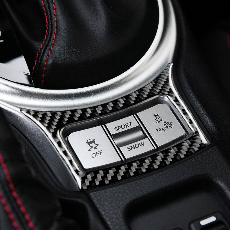 Car Carbon Fiber Gear Button Decorative Sticker for Subaru BRZ / Toyota 86 2017-2019, Left and Ri...