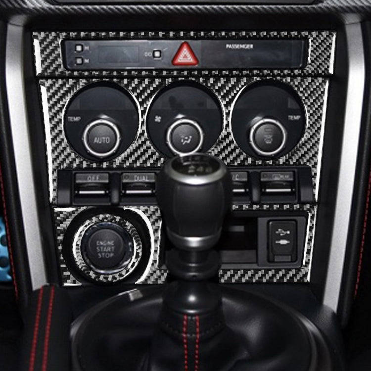5 in 1 Car Carbon Fiber Control Panel A Decorative Sticker for Subaru BRZ / Toyota 86 2017-2019, ...
