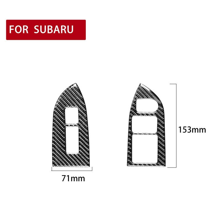 2 in 1 Car Carbon Fiber Window Lift Panel Decorative Sticker for Subaru BRZ / Toyota 86 2017-2019...