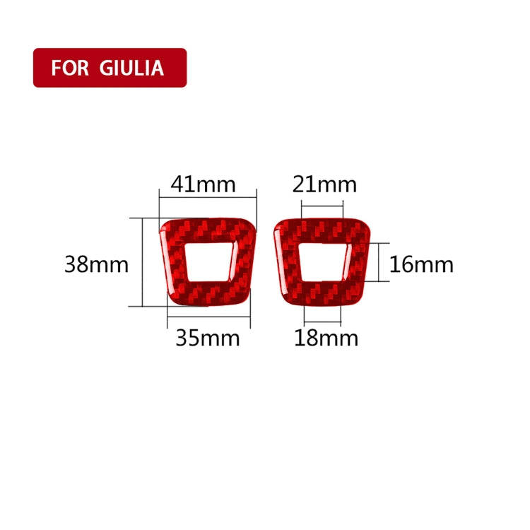 2 PCS / Set Carbon Fiber Car Microphone Panel Decorative Sticker for Alfa Romeo Giulia 2017-2019,...