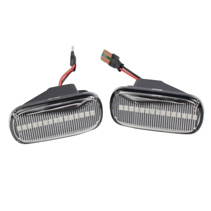 2pcs For Honda Civic 2001-2015 Car Dynamic LED Fender Side Light 34301-S5H-T02(Transparent)