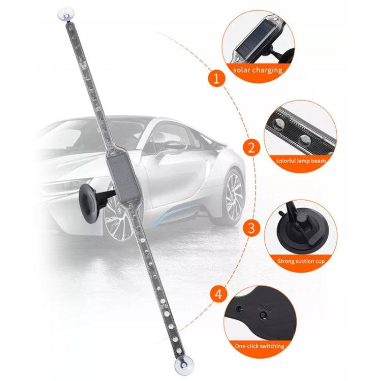 Car Warning Anti-collision Rear-end Flashing Lights Solar LED Decorative Lights
