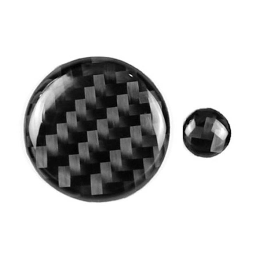One Set Car Carbon Fiber Multimedia Knob Decorative Sticker for Mazda 3 / 6 / CX-9 / CX-5, Left a...