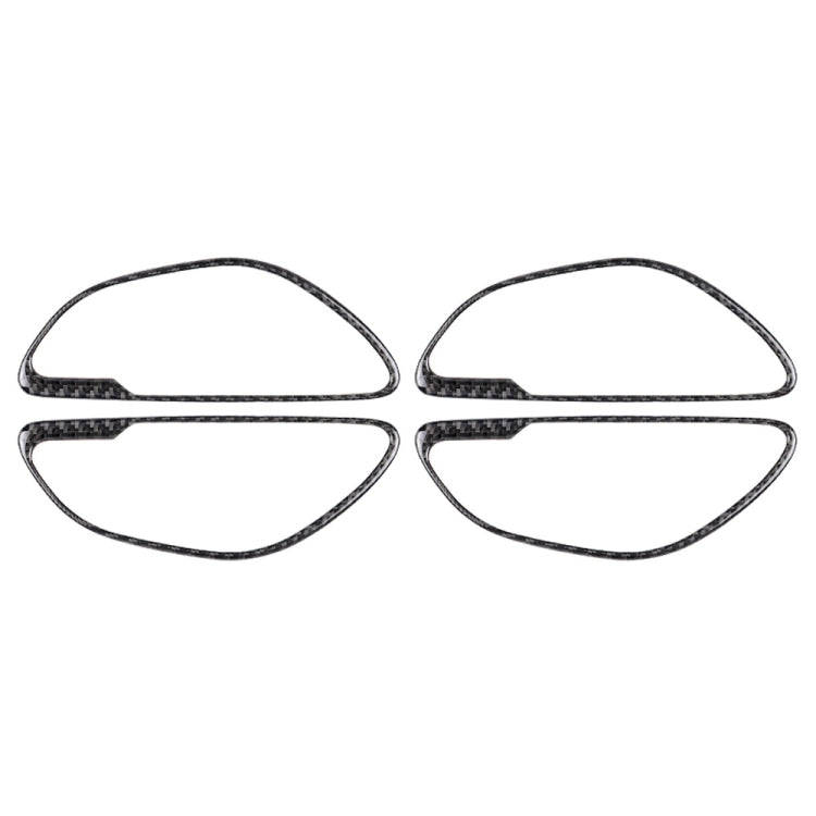 4 PCS Car Carbon Fiber Solid Color Handle Decorative Sticker for Mercedes-Benz C Class W205 2015-...