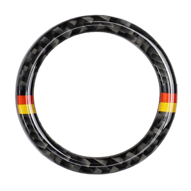 Car Carbon Fiber German Color One-click Start Ring Decorative Sticker for Mercedes-Benz Left and ...