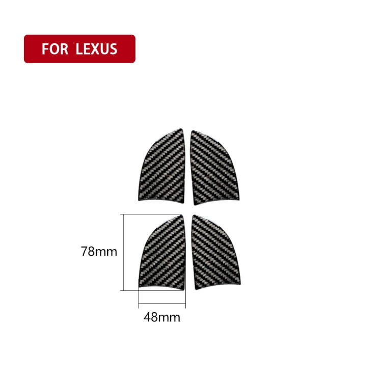 Car Carbon Fiber Inner Door Bowl Decorative Sticker for Lexus NX200 / 200t / 300h 2014-2021, Left...