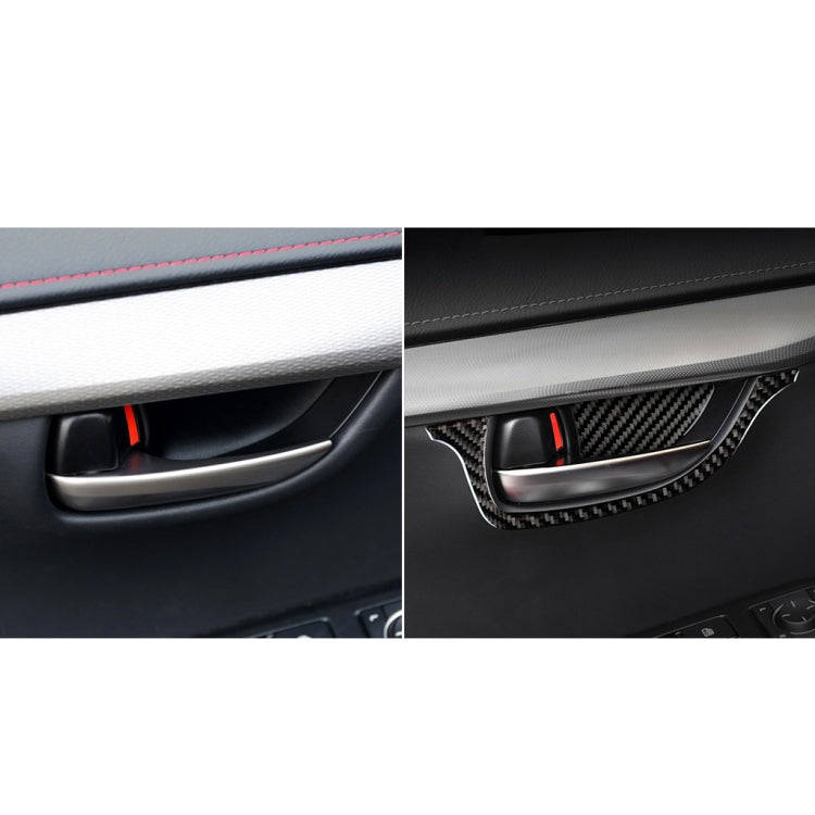 Car Carbon Fiber Inner Door Handle Decorative Sticker for Lexus NX200 / 200t / 300h 2014-2021, Le...