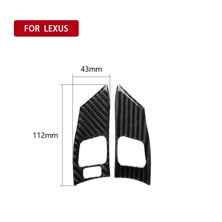 Car Carbon Fiber Steering Wheel Button A Decorative Sticker for Lexus IS250 300 350C 2006-2012, L...