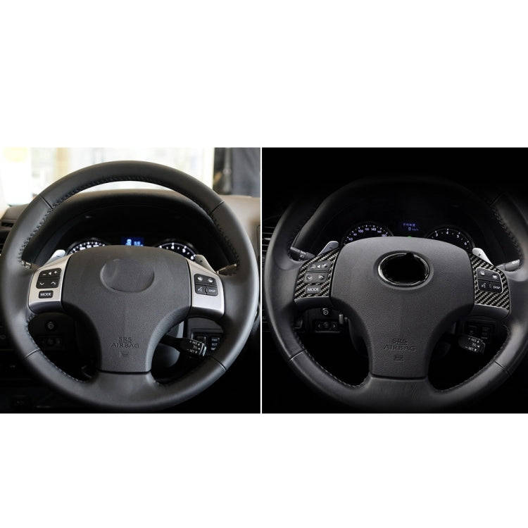 Car Carbon Fiber Steering Wheel Button A Decorative Sticker for Lexus IS250 300 350C 2006-2012, L...