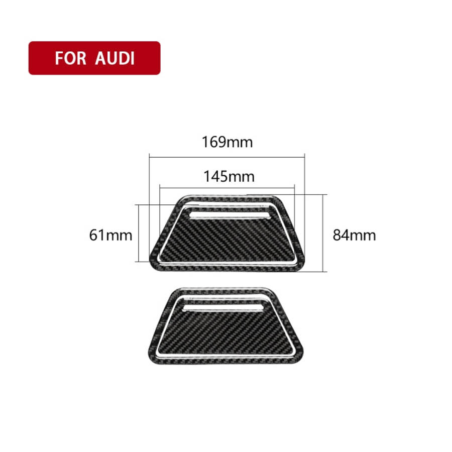 Car Carbon Fiber Ashtray Panel Decorative Sticker for Audi A6 S6 C7 A7 S7 4G8 2012-2018, Left and...