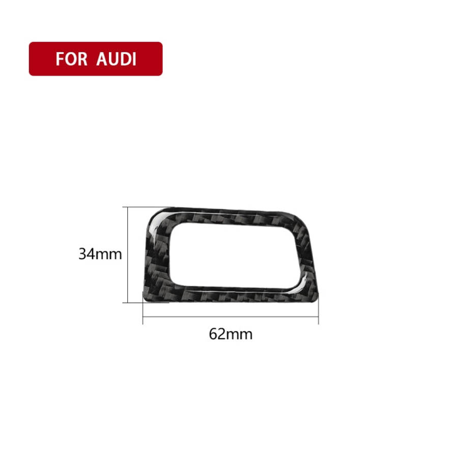 Car Carbon Fiber Trunk Switch Decorative Sticker for Audi A6 S6 C7 A7 S7 4G8 2012-2018, Left Drive