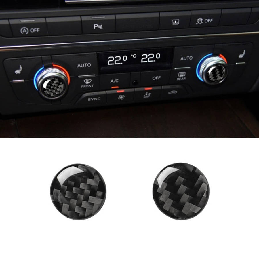 Car Carbon Fiber Air Conditioning Button Decorative Sticker for Audi A6 S6 C7 A7 S7 4G8 2012-2018...