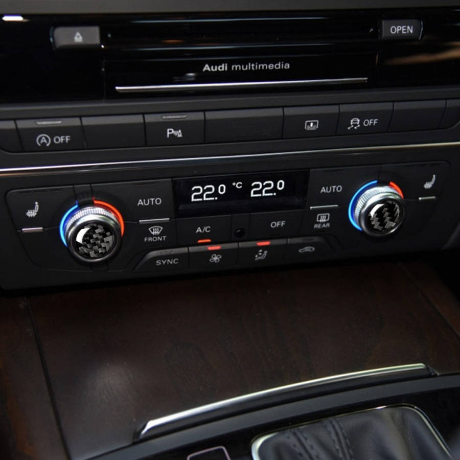 Car Carbon Fiber Air Conditioning Button Decorative Sticker for Audi A6 S6 C7 A7 S7 4G8 2012-2018...