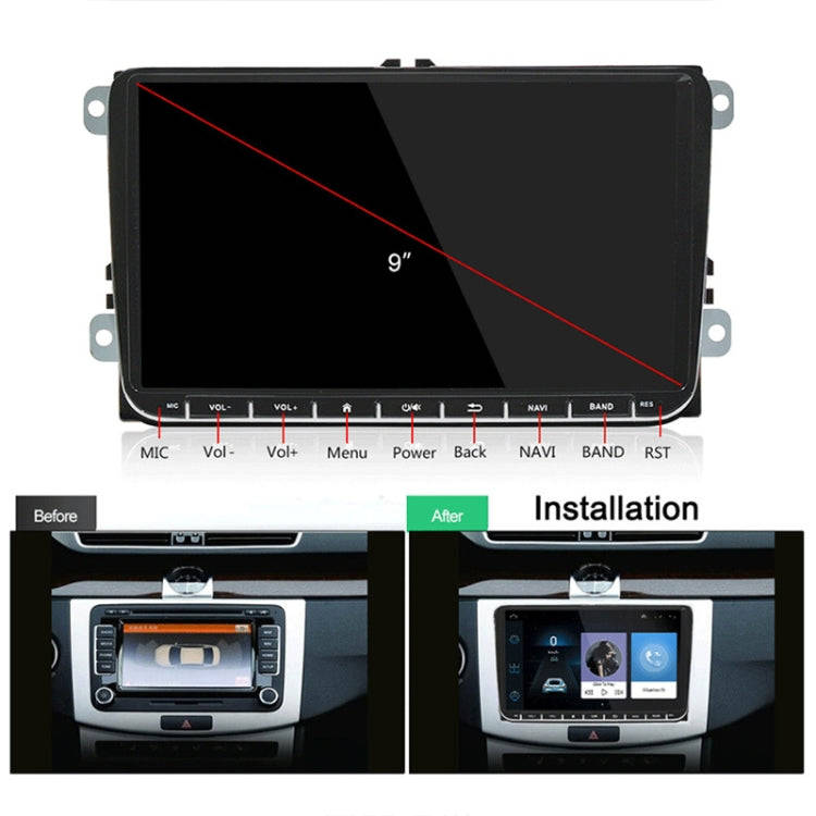 CKVW92 HD 9 inch 2 Din Android 6.0 Car MP5 Player GPS Navigation Multimedia Player Bluetooth Ster...